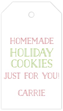 Holiday Cookies Hanging Gift Tag