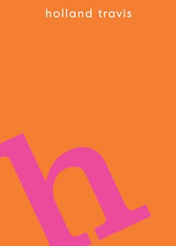Alphabet Hot Pink on Tangerine Large Notepad