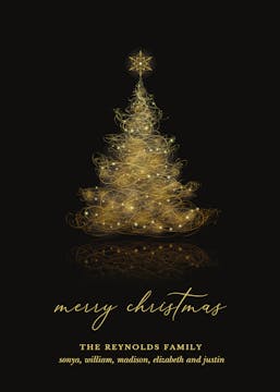 Glowing Christmas Holiday Greeting Card