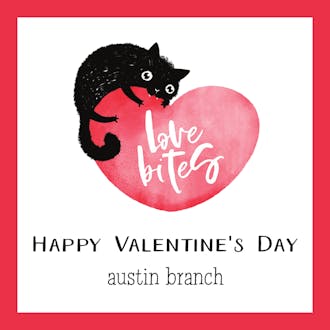 Kitty Love Bites Valentine Sticker