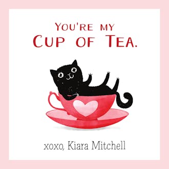 My Cup of Tea Kitty Valentine Sticker