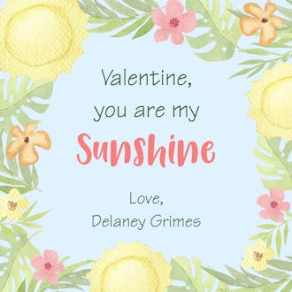 Sunshine Valentine Sticker