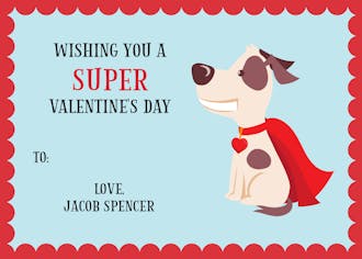 Super Woof Valentine Sticker