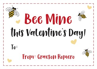 Bee Mine Valentine Sticker