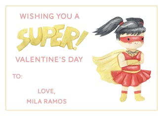 Super Girl Valentine Sticker
