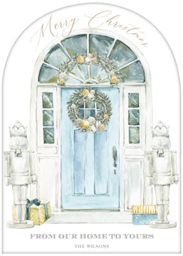 Holiday Entry Arch Shape Holiday Greeting Card