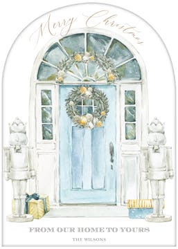 Holiday Entry Arch Shape Holiday Greeting Card