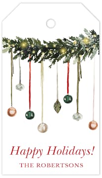 Merry Ornaments Hanging Gift Tag