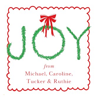 Joy Boxwood Gift Sticker