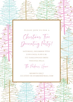 Tinsel Trees Invitation