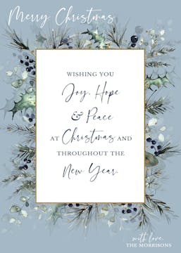 Winter Frost Foil Pressed Greeting Card