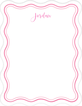 Double Wave Thin Border Flat Note