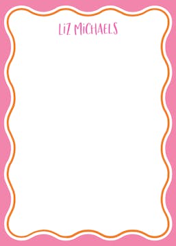 Double Wave Thick Border Notepad 