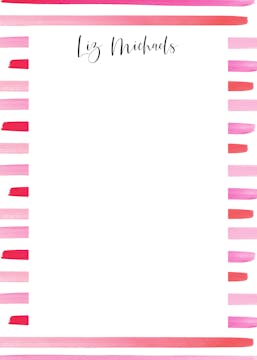 Watercolor Stripes Notepad