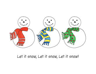 No Men Like Snowmen Small Holiday Greeting Card