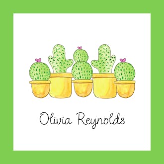 Cactus Garden Enclosure Card