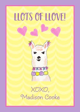 Llama Valentine Sticker