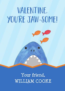 Shark Valentine Sticker