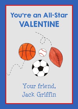 Sportsfan Valentine Sticker