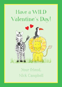 Safari Valentine Sticker
