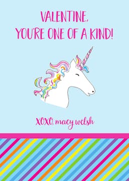 Unicorn Valentine Sticker