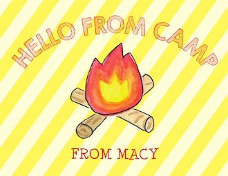 Camp Fire Camp Postcard