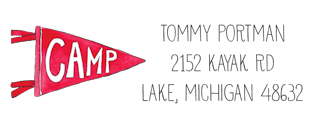 Camp Penant Return Address Sticker