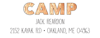 Camp Letters Return Address Sticker