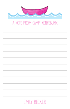 Pink Canoe Notepad