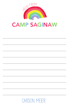 Camp Rainbow Notepad