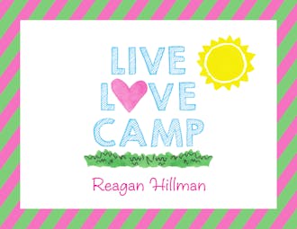 Live Love Camp Camp Postcard