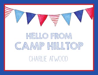 Camp Flags Camp Postcard