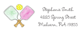 Pink Pickleball Return Address Sticker
