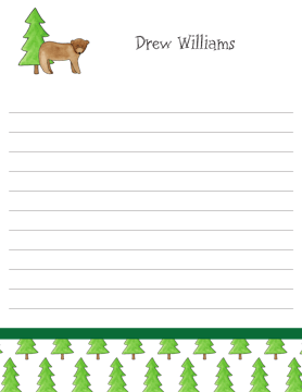 Woodsy Lined Notepad