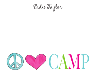 Peace Love Camp Flat Note