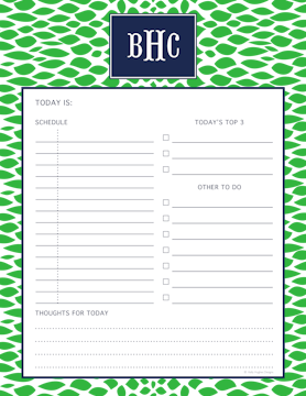 Green Reptile Daily Planner Pad