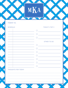 Blue Bamboo Daily Planner Pad 