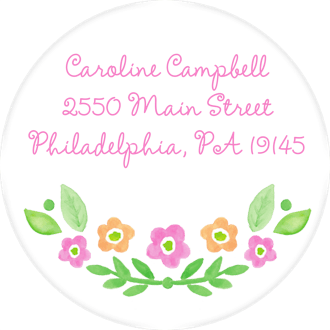Sweet Floral Return Address Sticker