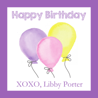 Birthday Wishes Purple Enclosure Card