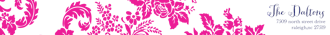 Pink Flourish Posh with Navy Ink Wrap-Around Return Address Label