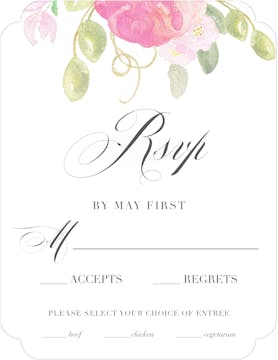 Blooming Bouquet Reply Card