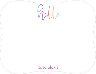 Colorful Hello Flat Note