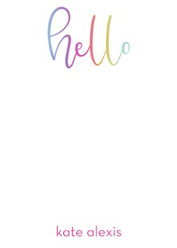 Colorful Hello Notepad