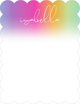 Ombre Rainbow Flat Note