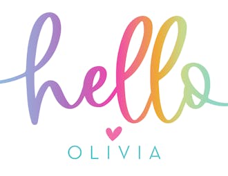 Colorful Hello Folded Note