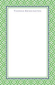 Green Linking Pattern Notepad 