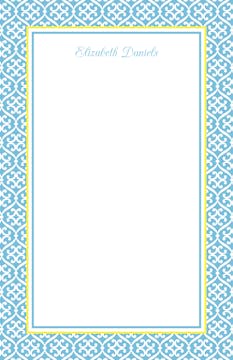 Blue Linking Pattern Notepad 