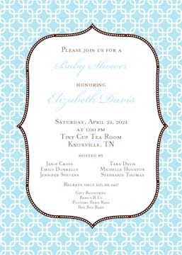 Baby Blue Chain Link Invitation 