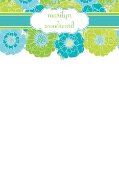 Modern Floral - Blue and Green Notepad 