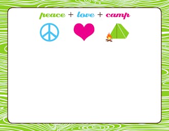 Peace+Love+Camp Postcard 